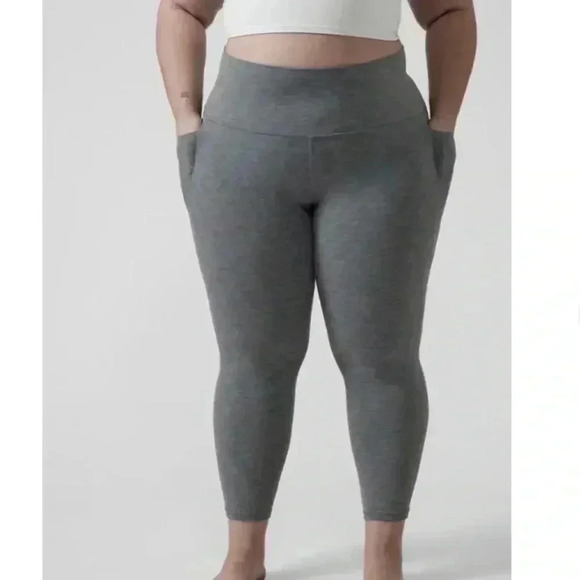SOLD••Athleta Salutation Stash Pocket II 7/8 Textured tight size 2X - Picture 1 of 13